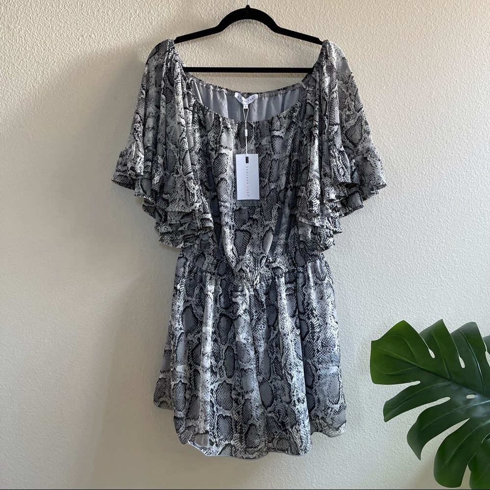 NWT Endless Rose Romper LARGE Snake Print